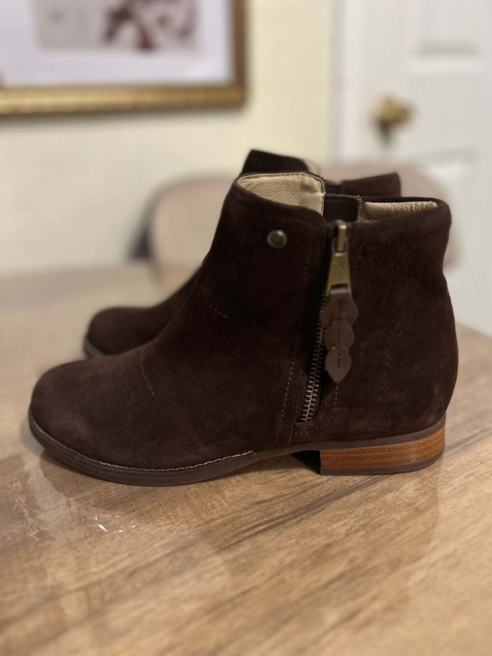 Spenco Ivy Brown Suede Ankle Boot Size 8 B